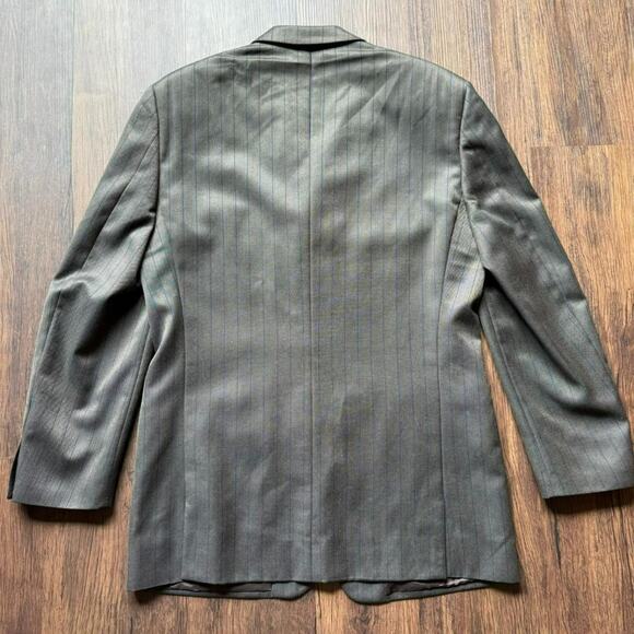 Versace Classic Vintage Wool Silk Brown Stripe Blazer Sport Coat 42 - Picture 2 of 7